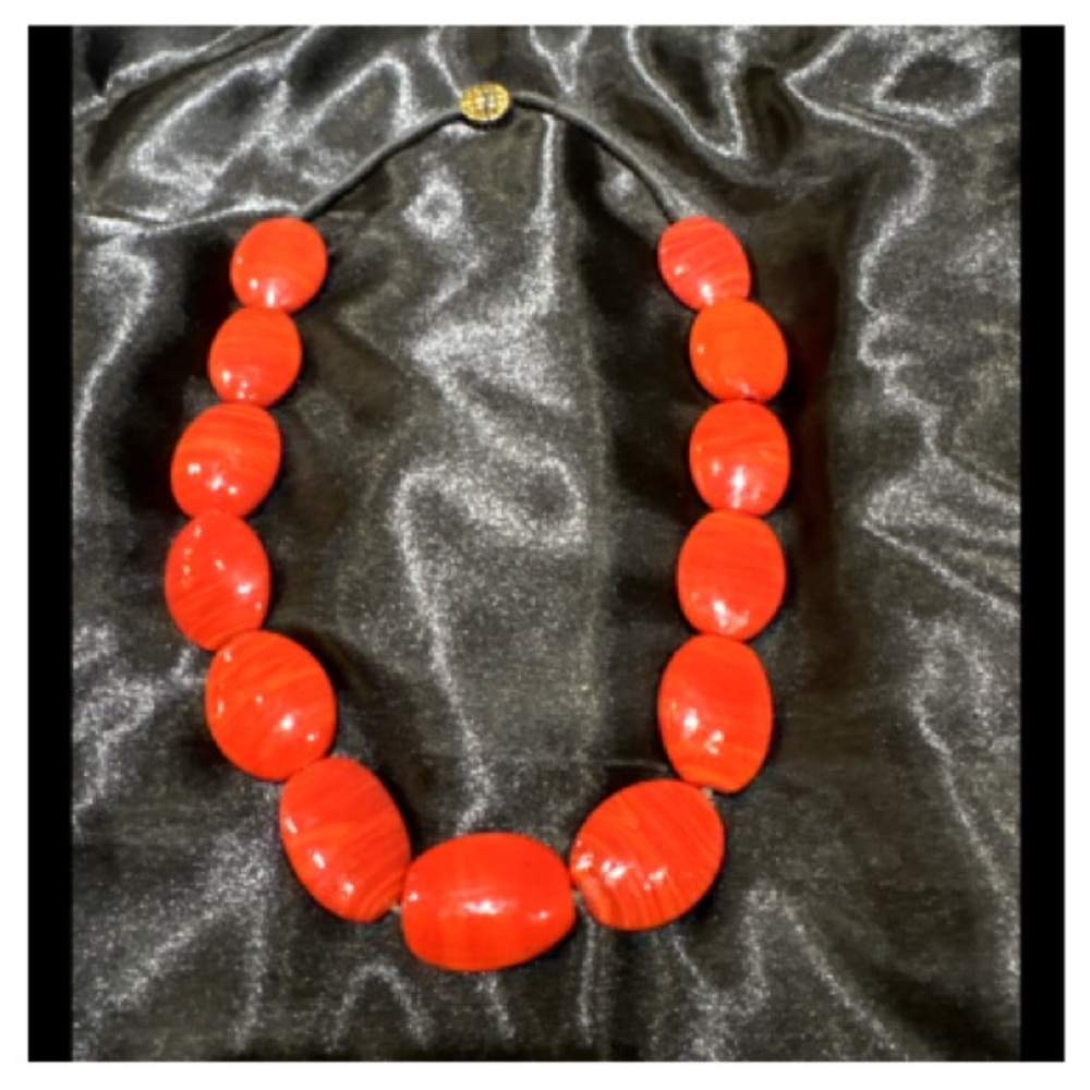 Elegant Red Beaded Necklace
